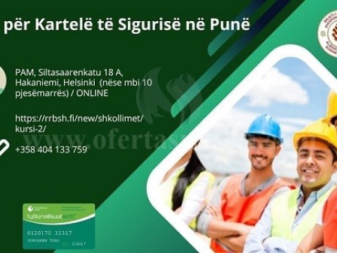 Kursi i radhës për Kartelën e Sigurisë në punë / Finland