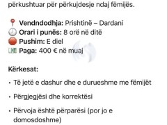 Ofroj pune-Kujdestare per femi