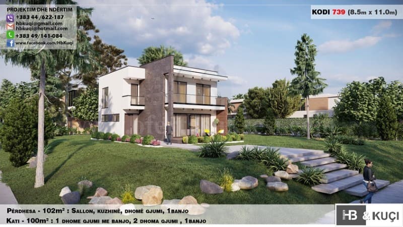 Plane per Shtepi nje kateshe/projektim dhe ndertim — fotografia 3