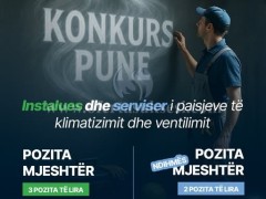 Ofroj pune per 5 persona-Instalues dhe serviser i paisjeve të klimatizimit dhe ventilimit